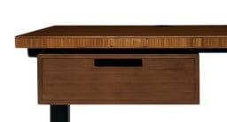 Dark Bamboo Desktop with Dark Bamboo Desk Drawer