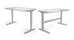 Gray UPLIFT V2 and V2-Commercial Standing Desk Frames.