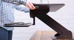 Adjust the desk converter to your preferred levels quickly and easily